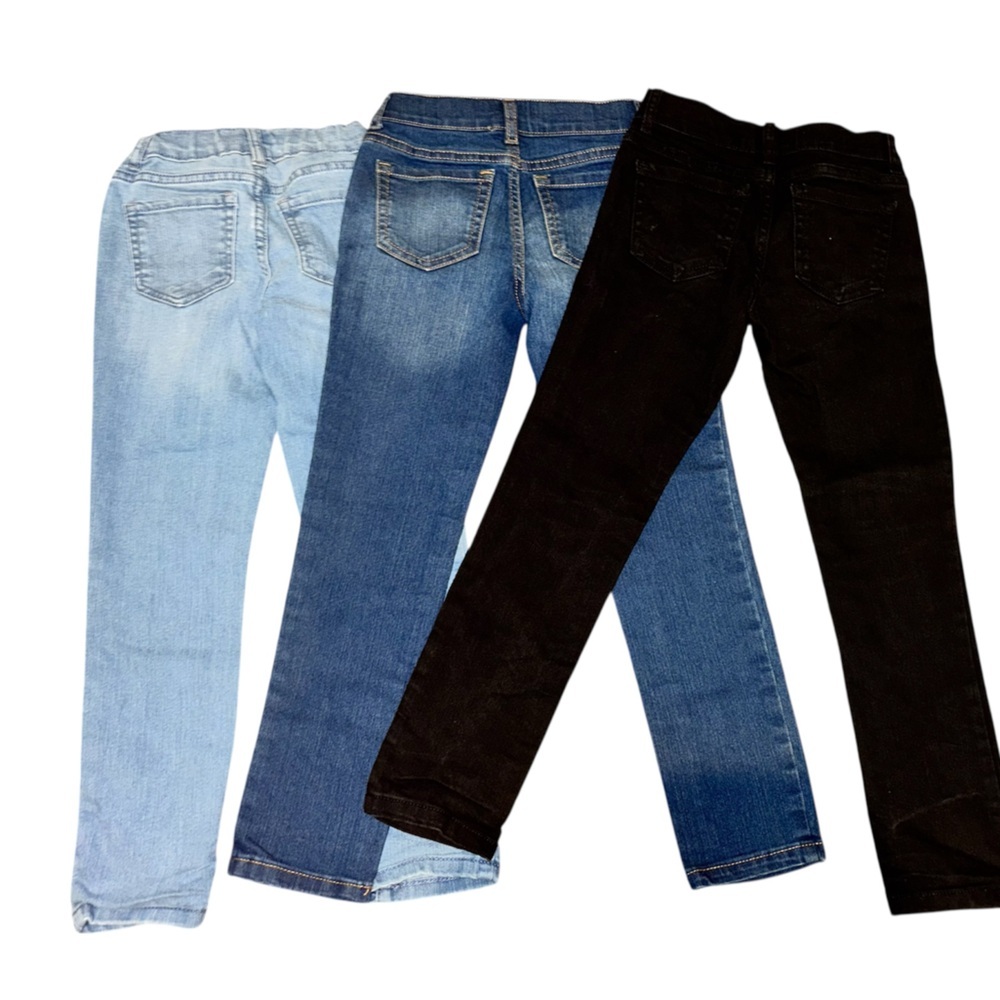 The Children's Place Girls Super Skinny Jeans - Light Blue, Dark Blue, and Black - Picture 2 of 6